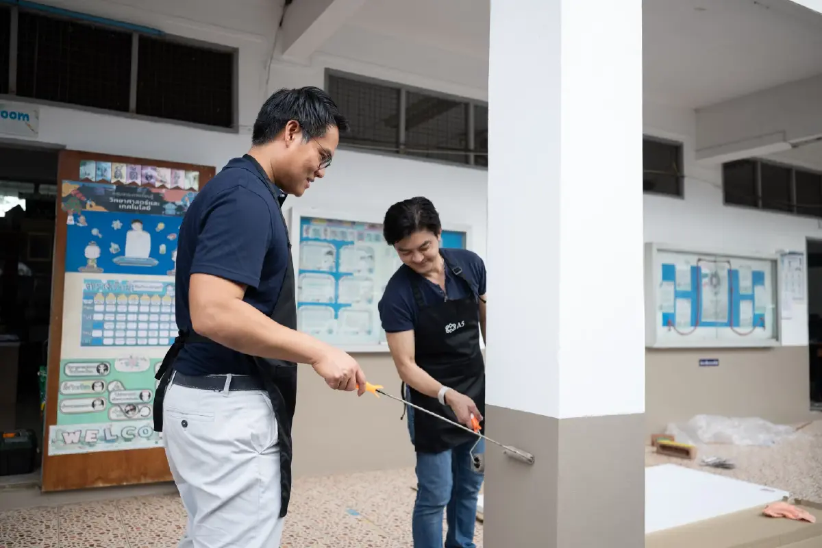 A5 รวมพลังพันธมิตร ฟื้นฟูโรงเรียนหลังน้ำท่วม คืนพื้นที่เรียนรู้ สร้างโอกาสอนาคตเด็กไทย