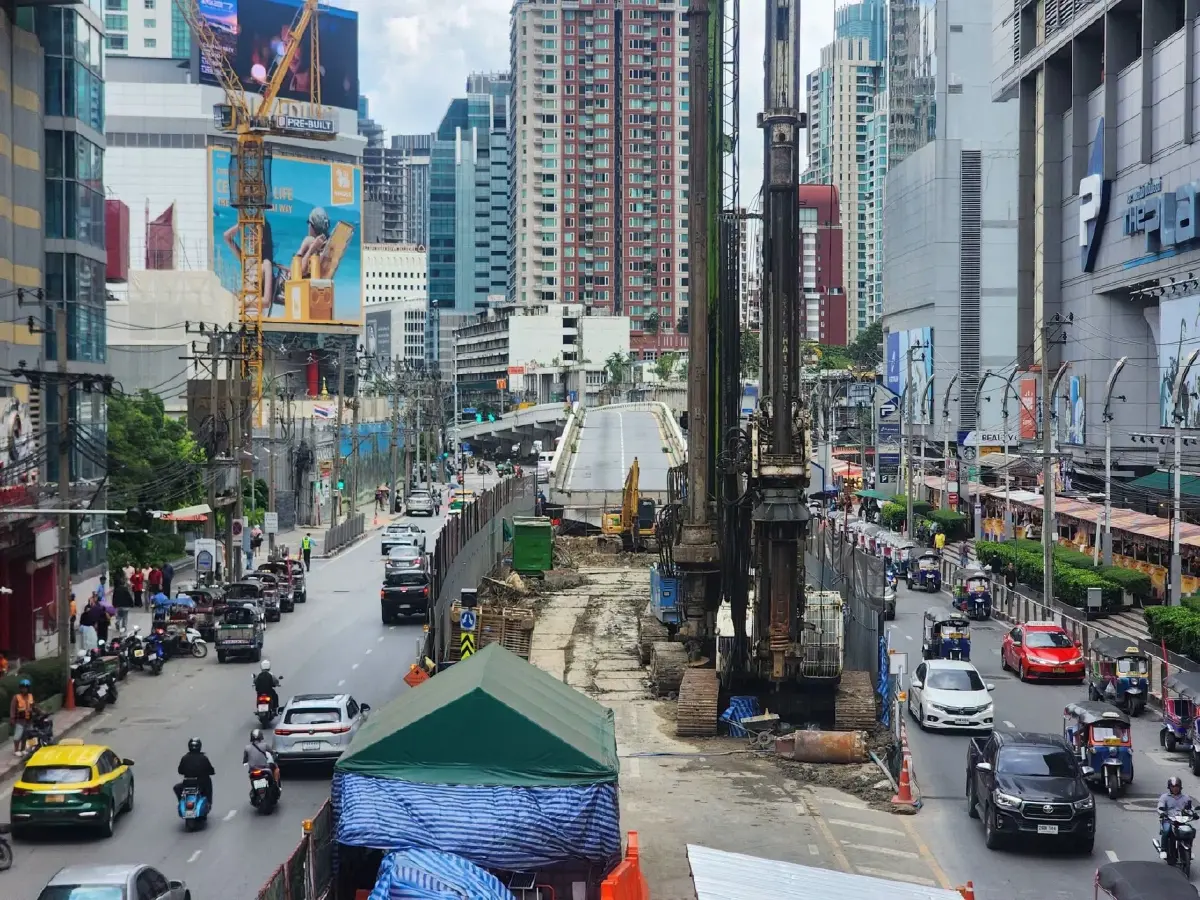 ส่องอนาคต 'ประตูน้ำ' สดจากไซต์งาน รถไฟฟ้าสายสีส้ม คืบหน้ากว่า 41%