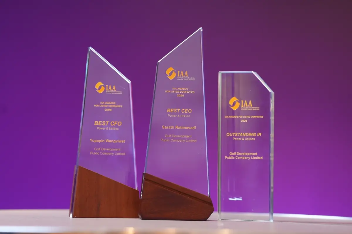 GULF คว้า 3 รางวัล จากเวที IAA Awards for Listed Companies 2026