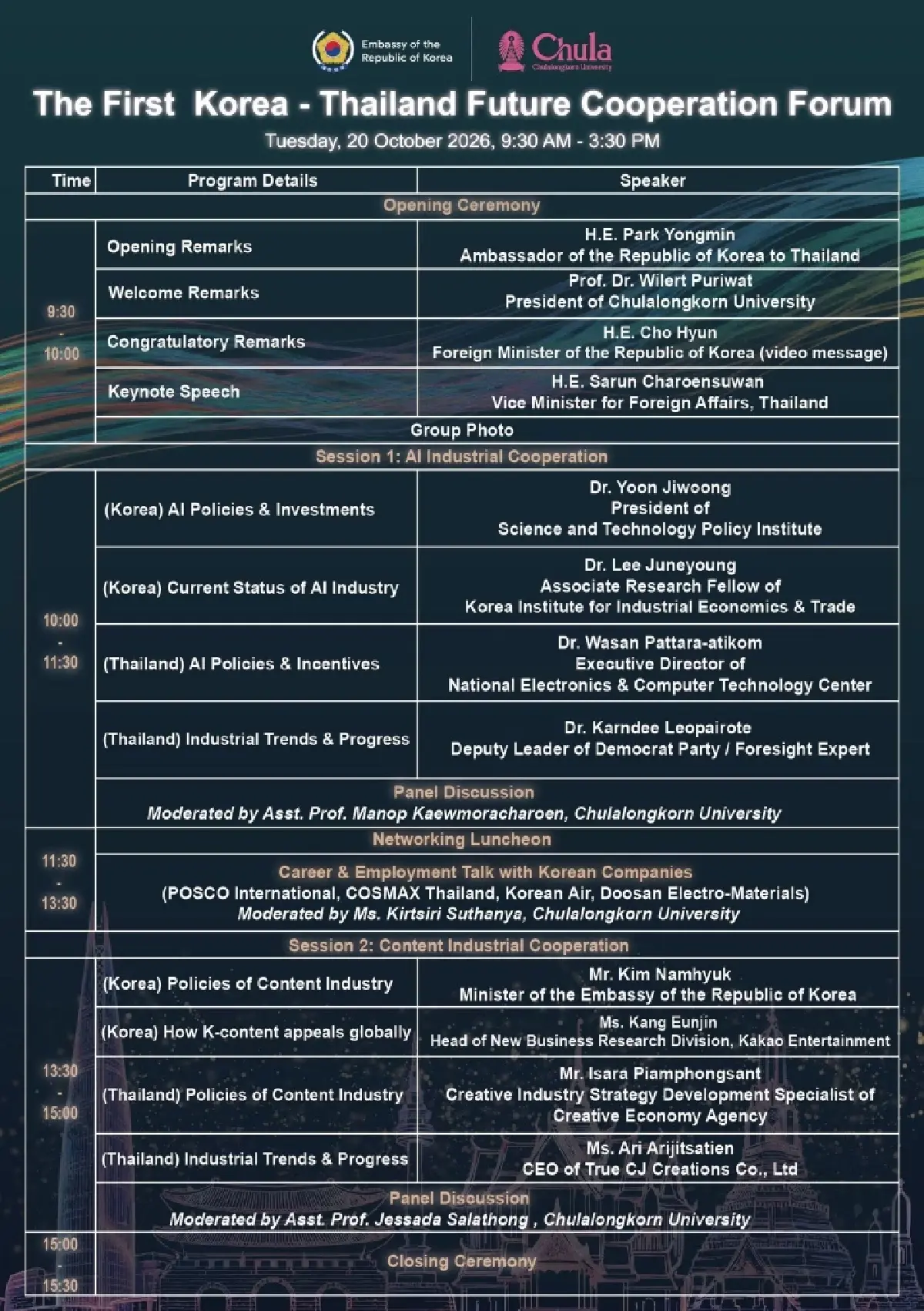 สถานทูตเกาหลี ชวนร่วมงาน Korea–Thailand Future Cooperation Forum หนุนความร่วมมือไทย-เกาหลี