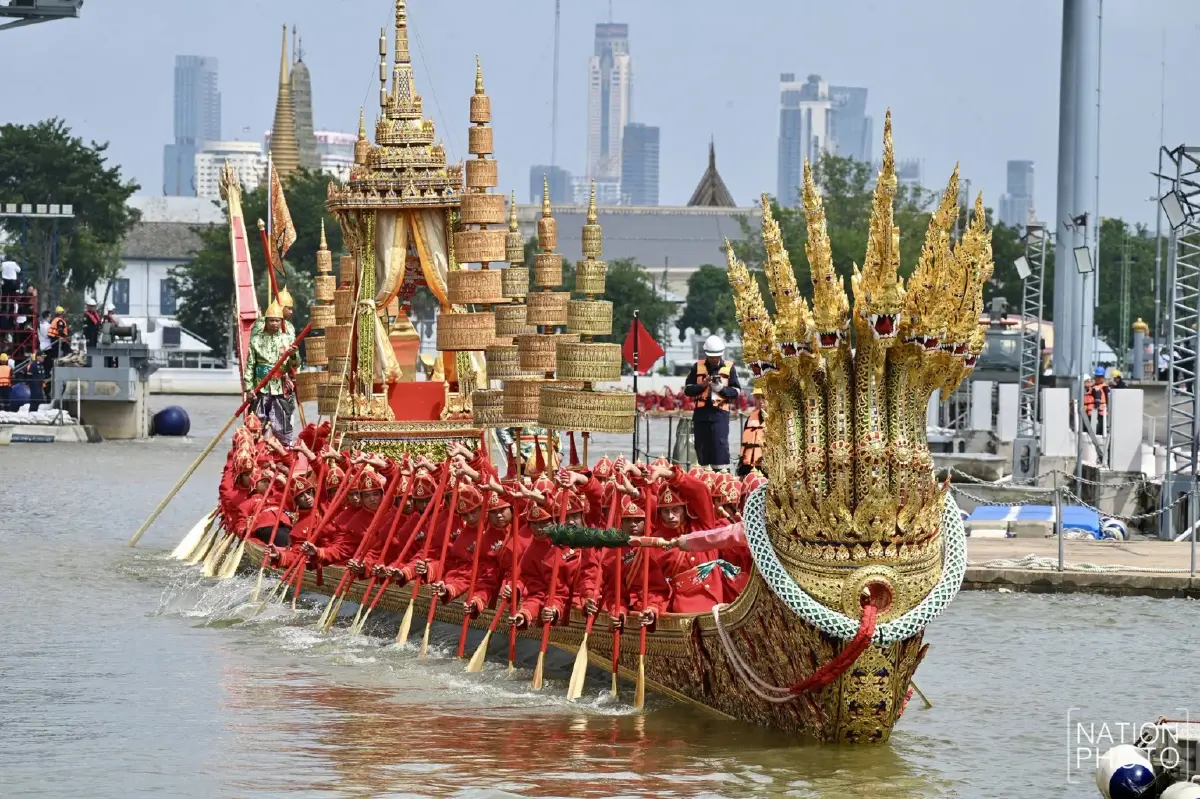ประมวลภาพ ซ้อมใหญ่เสมือนจริง ขบวนพยุหยาตราทางชลมารค ครั้งที่ 1