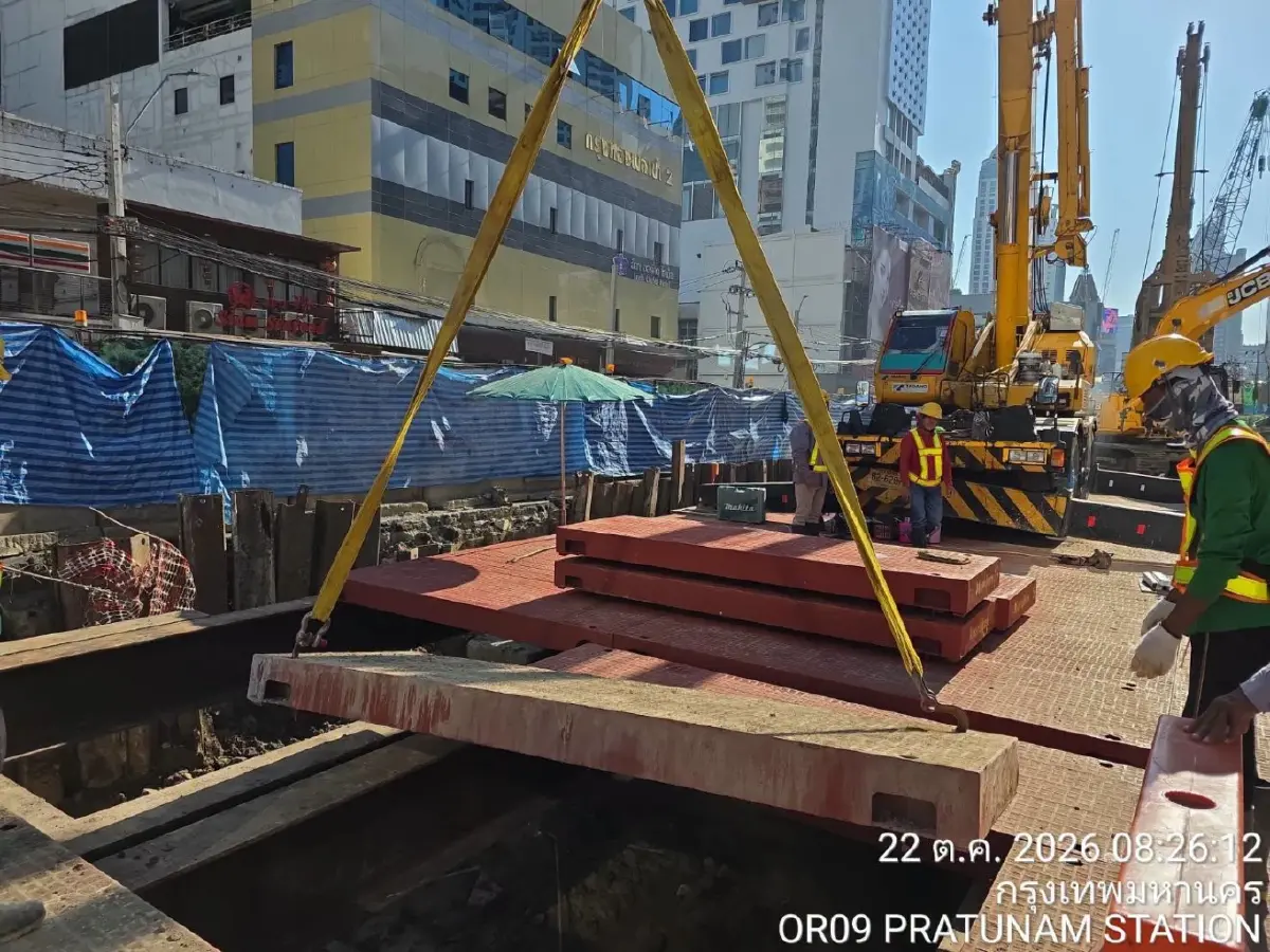 ส่องอนาคต 'ประตูน้ำ' สดจากไซต์งาน รถไฟฟ้าสายสีส้ม คืบหน้ากว่า 41%