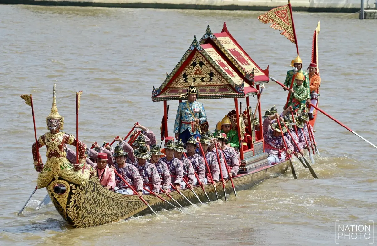 ประมวลภาพ ซ้อมใหญ่เสมือนจริง ขบวนพยุหยาตราทางชลมารค ครั้งที่ 1