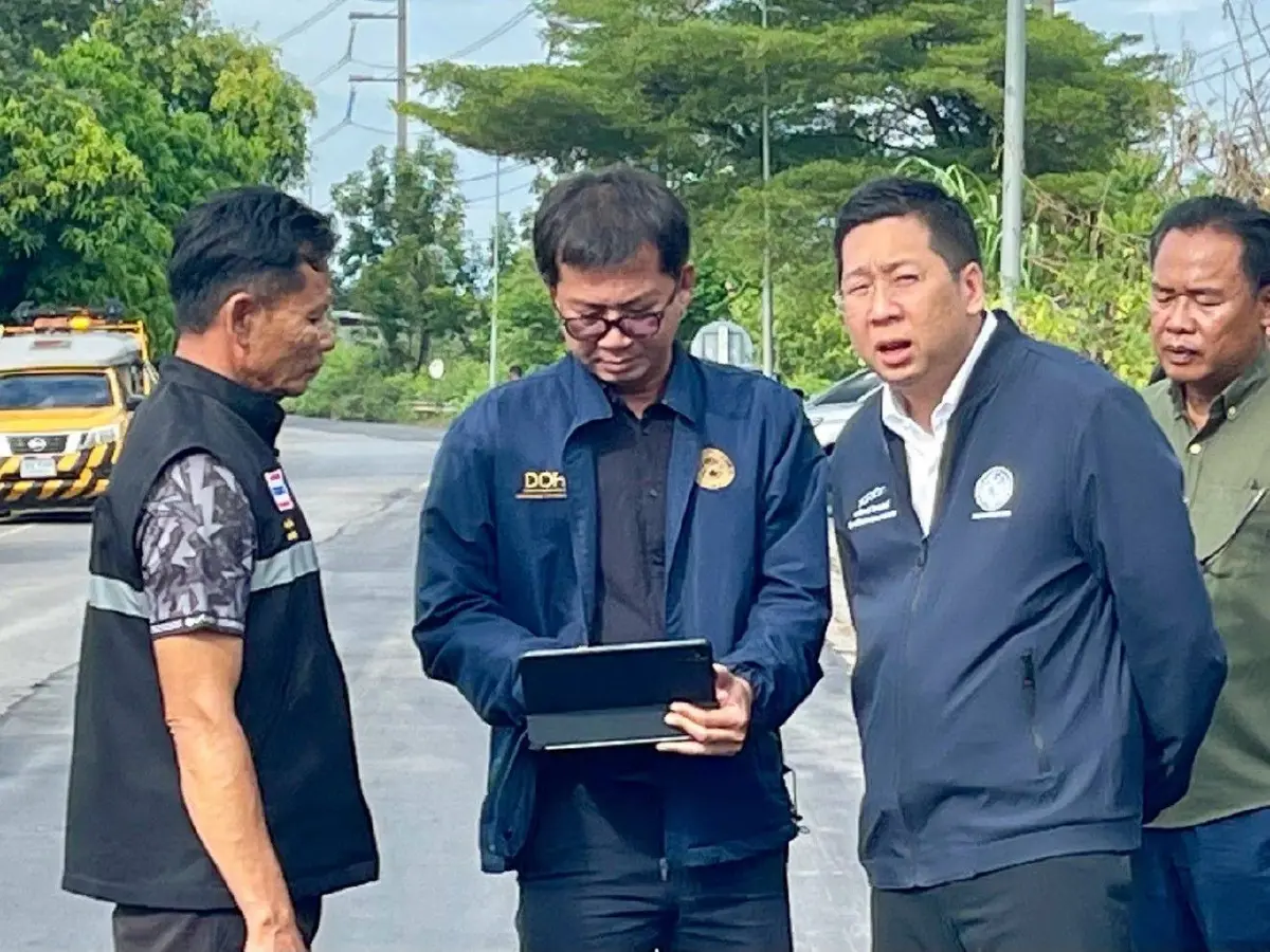 'ภัทร​พงศ์' ลงพื้นที่นครนายก สั่งเร่งซ่อมแซมถนนสายนครนายก-ปราจีนบุรี