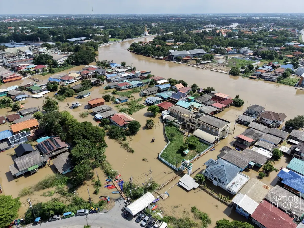 น้ำท่วมอยุธยา วิกฤต กระทบ 16 อำเภอ เดือดร้อนกว่า 59,000 ครัวเรือน