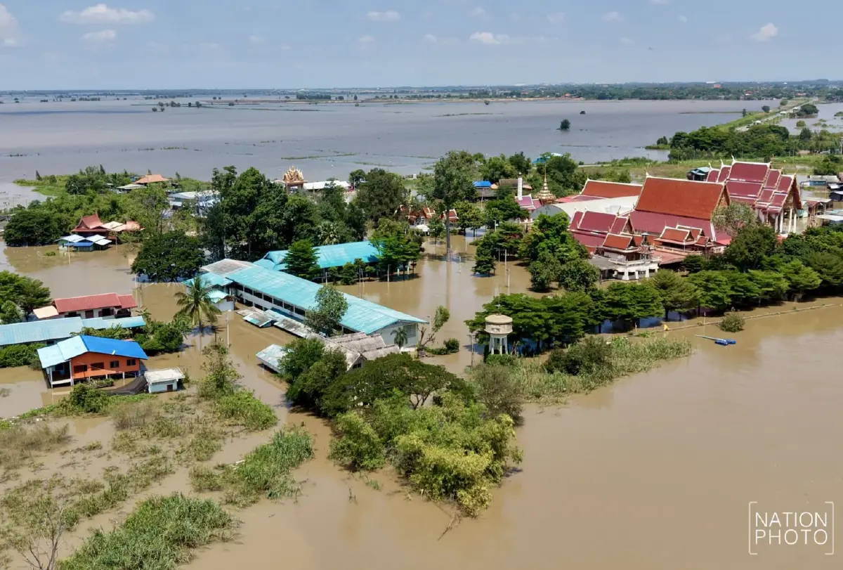 น้ำท่วมอยุธยา วิกฤต กระทบ 16 อำเภอ เดือดร้อนกว่า 59,000 ครัวเรือน
