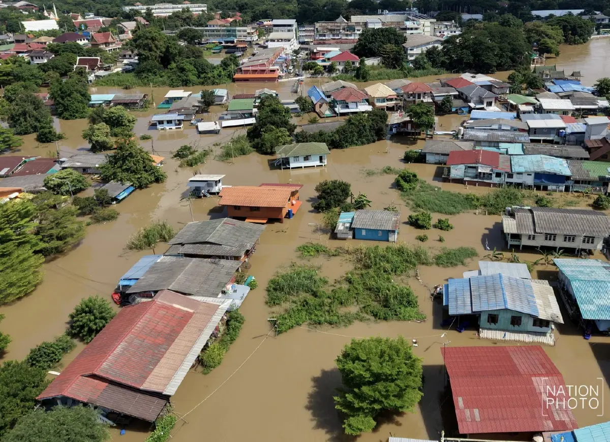 น้ำท่วมอยุธยา วิกฤต กระทบ 16 อำเภอ เดือดร้อนกว่า 59,000 ครัวเรือน
