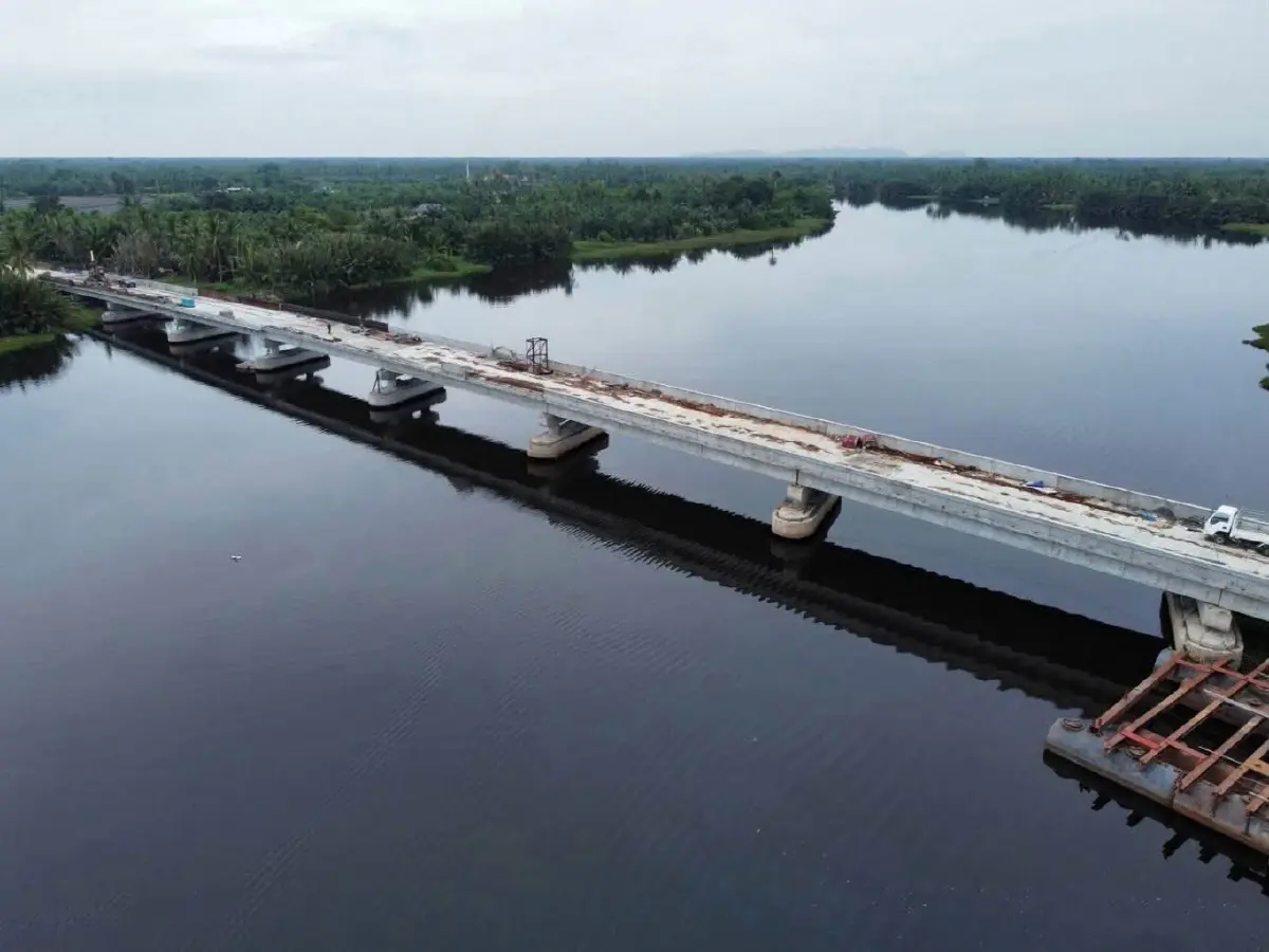 เตรียมเปิดปลายปี 2569 ‘สะพานปากแพรก-บางศาลา’ ร่นระยะทาง 40 กม.