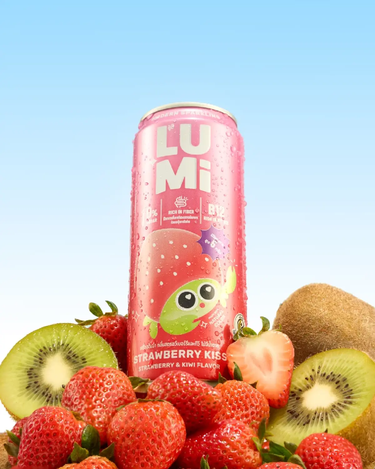 LUMi (ลูมิ) กระแสแรงไม่หยุด เปิดตัว 'Strawberry Kiss' พรีไบโอติกส์โซดา High-Fiber