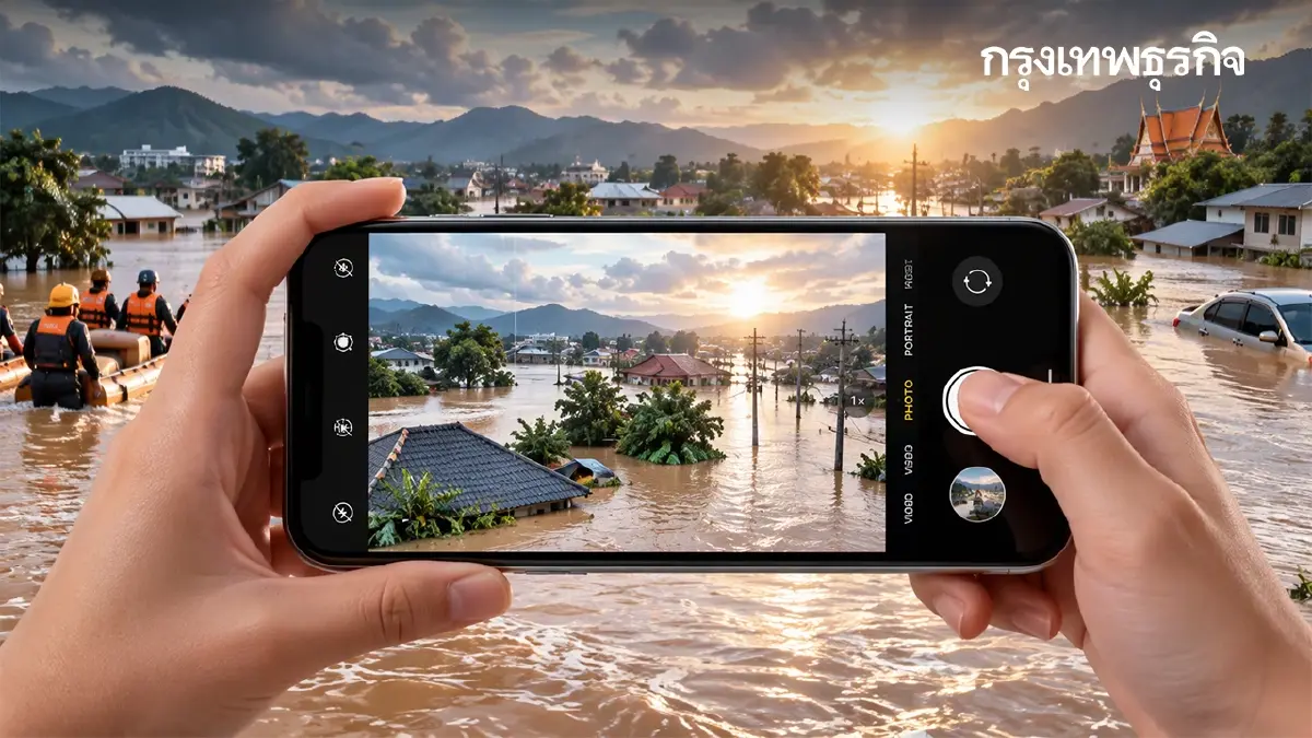 ถ่ายรูปเก็บหลักฐาน น้ำท่วมวันนี้ รับเงินเยียวยาน้ำท่วม 1 แสนบาท