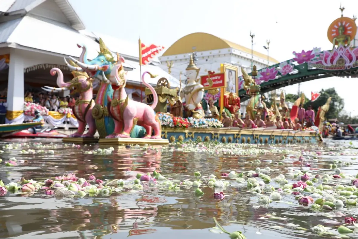 เช็กเส้นทาง แห่หลวงพ่อโตทางบก ประเพณีรับบัว 2569 ส่องเลขมงคลทะเบียนรถ