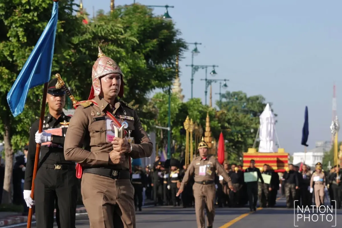 ทภ.1 ซ้อมย่อยริ้วขบวนพระบรมราชอิสริยยศ ครั้งที่ 1 ในพระราชพิธีถวายพระเพลิงพระบรมศพฯ