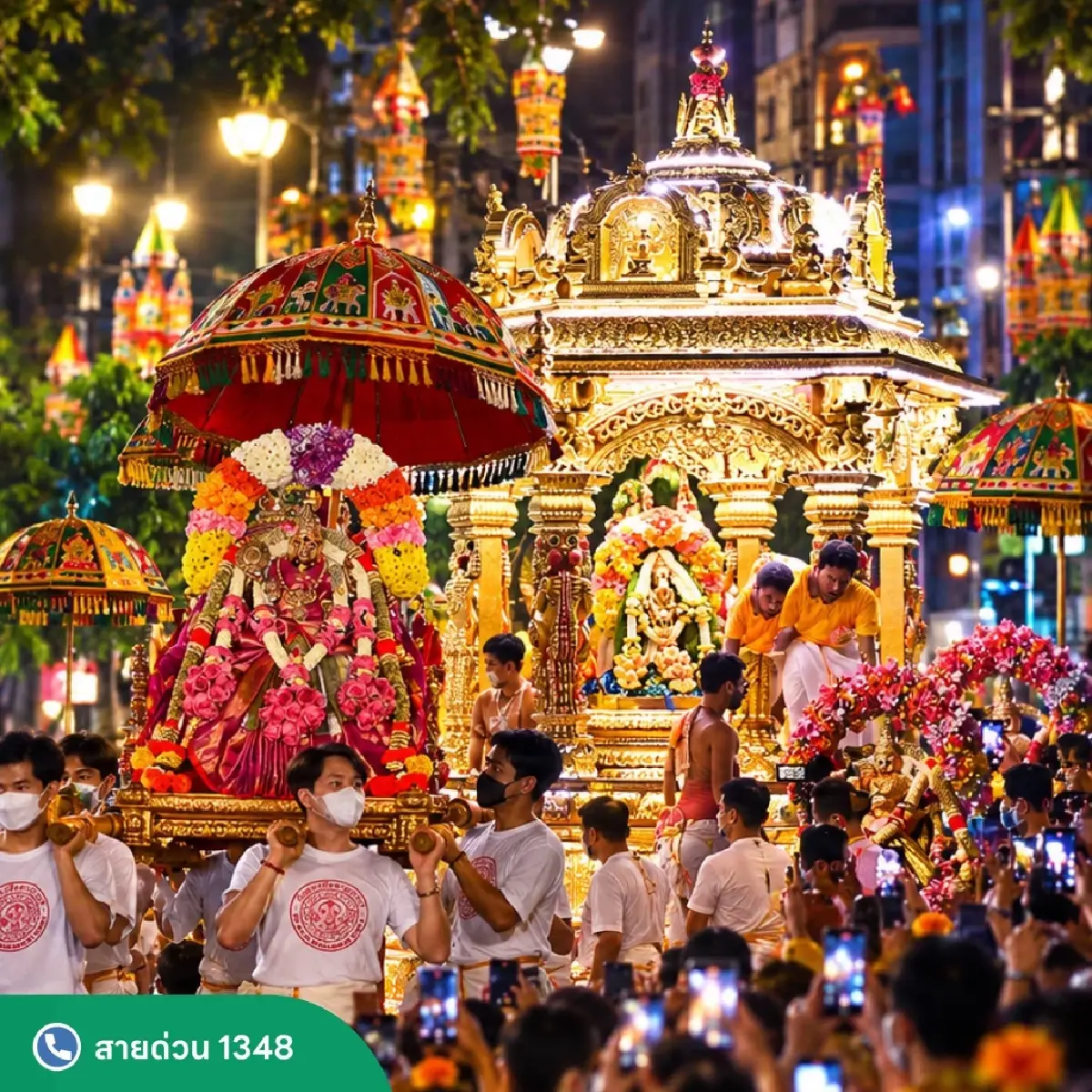 ขสมก. ปรับเส้นทางรถเมล์ 8 สาย ปิดจราจรสีลม 'งานนวราตรี' วัดแขก