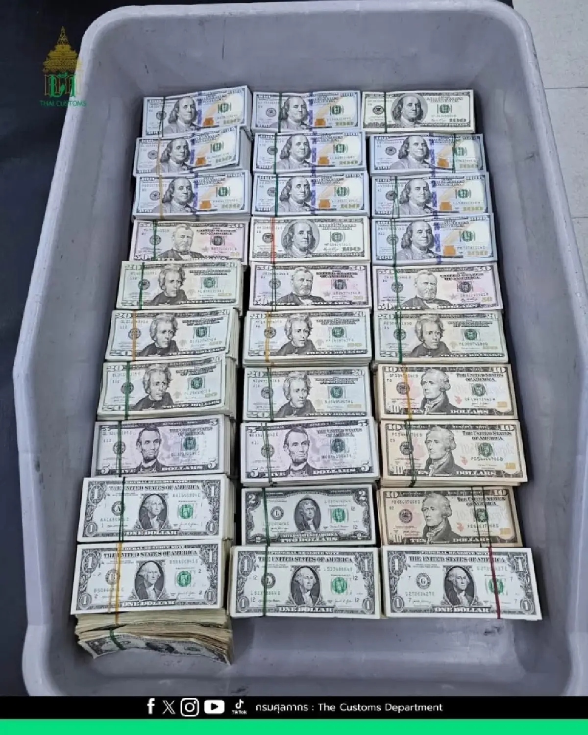 ผงะ! เงินสด 56 ล้าน ธนบัตรดอลลาร์สหรัฐ แอบขนเข้าสุวรรณภูมิ
