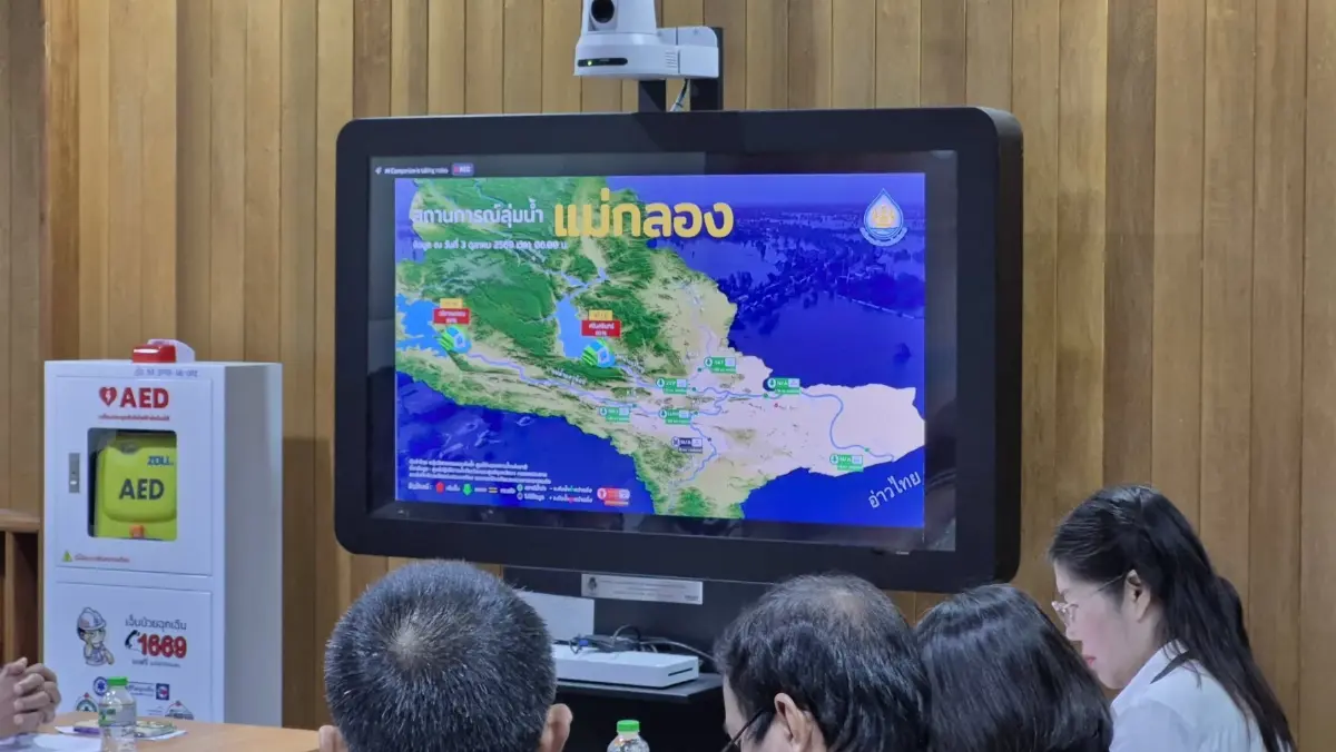 สถานการณ์น้ำท่วมสมุทรสงคราม 3 ต.ค.69 ระดมเครื่องผลักดันน้ำสู้ทะเลหนุน