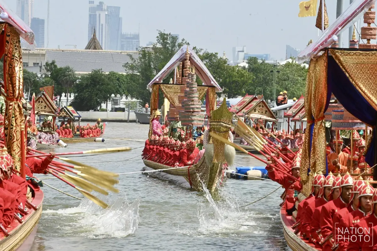 ประมวลภาพ ซ้อมใหญ่เสมือนจริง ขบวนพยุหยาตราทางชลมารค ครั้งที่ 1