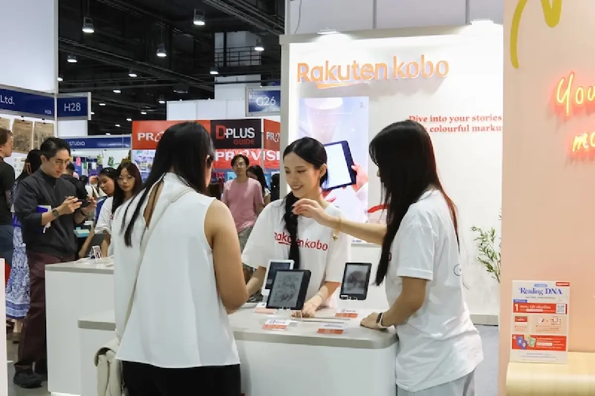 ‘ราคุเทน โคโบ’ ชูห้องสมุดในมือผนึก ‘เมพ’ ชิงขุมทรัพย์เครื่องอ่านอีบุ๊กไทย