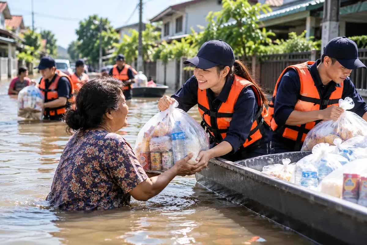 กองทุนเงินทดแทน ย้ำสิทธิลูกจ้างประสบอันตรายช่วงน้ำท่วม รับการรักษาและเงินทดแทนตามกฎหมาย