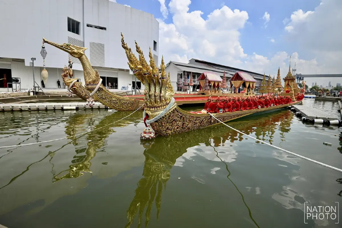 ประมวลภาพ ซ้อมใหญ่เสมือนจริง ขบวนพยุหยาตราทางชลมารค ครั้งที่ 1