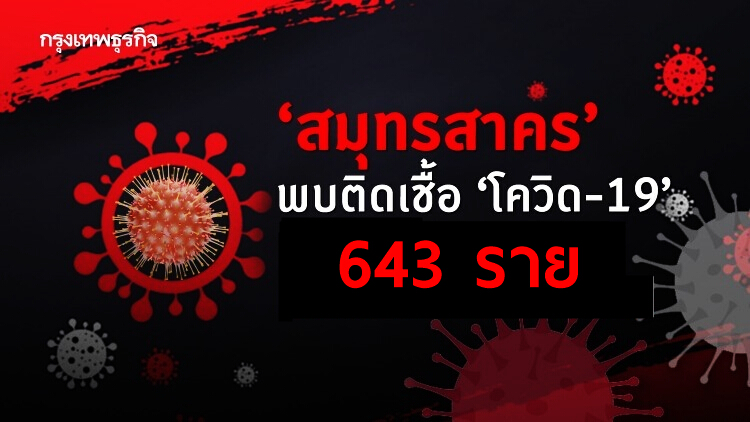 โควิดวันนี้ สมุทรสาครติดเชื้อเพิ่ม 643 เสียชีวิตสะสม 719 ราย