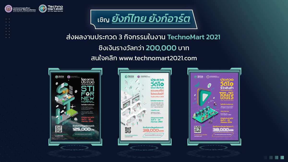 อว.เชิญชวนส่งผลงานเข้าประกวด ชิงเงินรางวัลมูลค่ากว่า 200,000 บาท