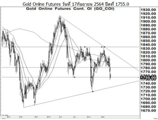 Daily Gold Futures (วันที่ 20 กันยายน 2564)