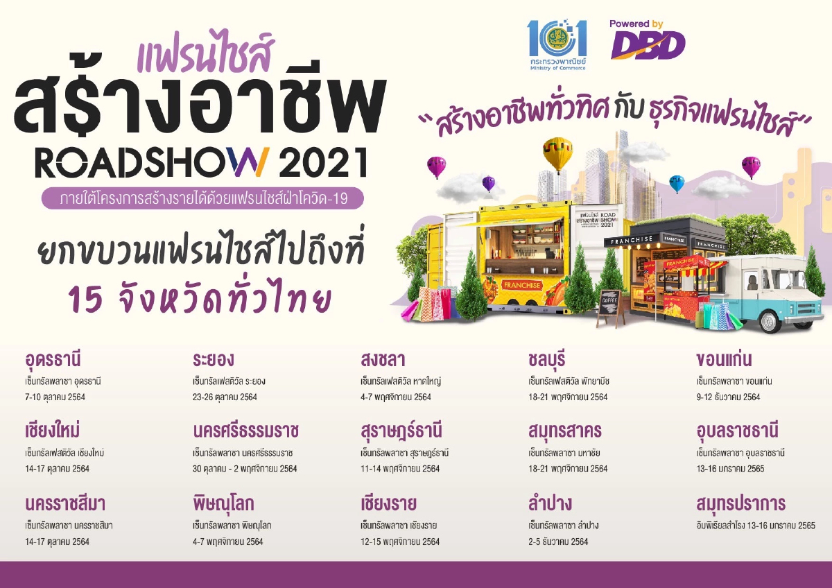 พาณิชย์ ขนคาราวานสร้างอาชีพทั่วทิศ ภายใต้โครงการ สร้างรายได้ด้วยแฟรนไชส์ ฝ่าโควิด -19