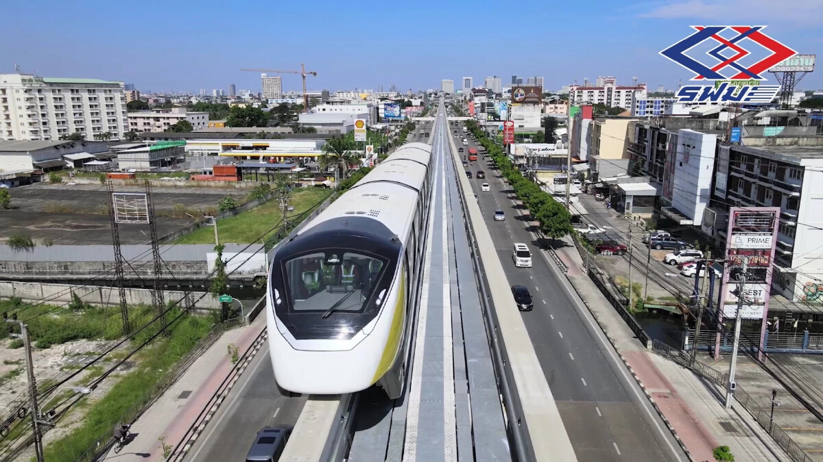 รฟม.ทดสอบเดินรถไฟฟ้าโมโนเรลสายสีเหลืองครั้งแรกผ่านฉลุย