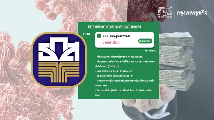 “สินเชื่อสู้ภัย COVID-19” จาก “ธ.ก.ส.” ยังกู้ได้ เช็ครายละเอียดที่นี่