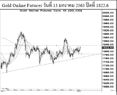 Daily Gold Futures (วันที่ 14 มกราคม 2565)