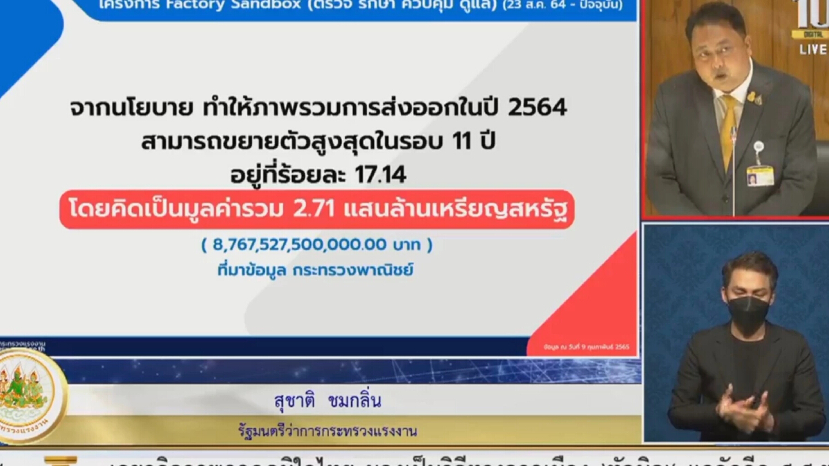 รมว.แรงงาน เผย เตรียมประชุมขึ้นค่าแรงขั้นต่ำปี 65 ก.ค.นี้