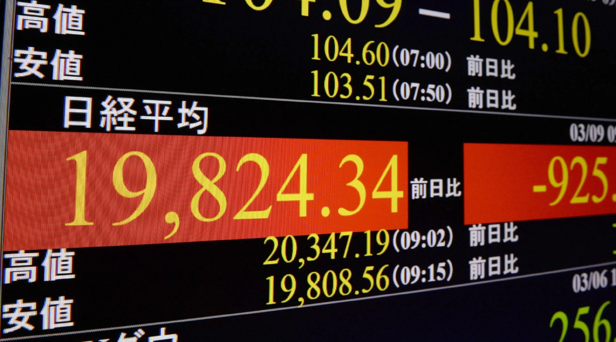 นิกเกอิเปิดร่วง 351.38 จุด กังวลสหรัฐแบนรัสเซียหนุนราคาน้ำมันพุ่ง