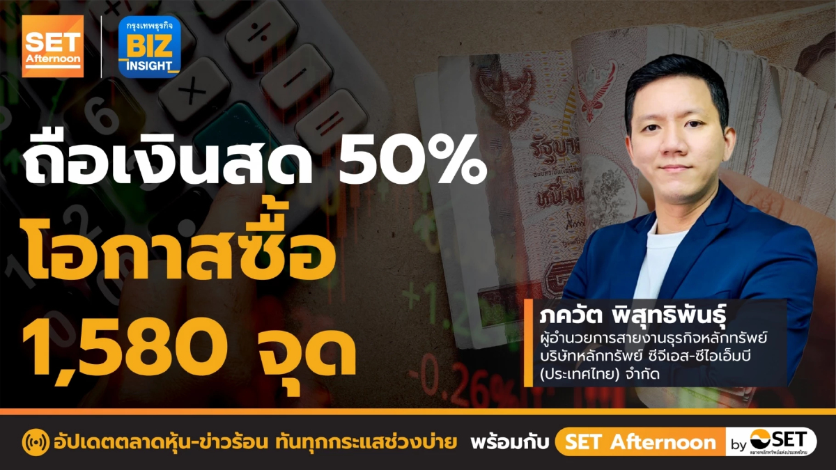 ถือเงินสด 50% โอกาสซื้อ1,580 จุด l SET Afternoon l 7 มิ.ย. 65