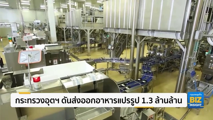 กระทรวงอุตฯ ดันส่งออกอาหารแปรรูป 1.3 ล้านล้าน