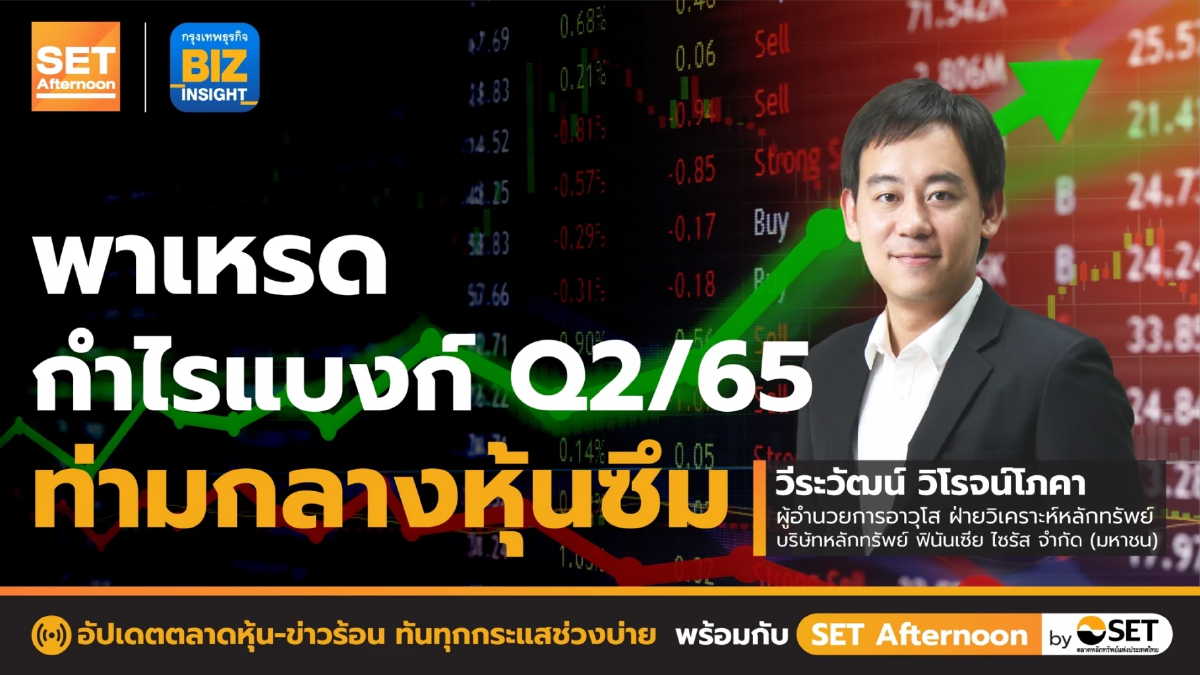 พาเหรดกำไรแบงก์ Q2/65 ท่ามกลางหุ้นซึม l SET Afternoon l 11 ก.ค. 65