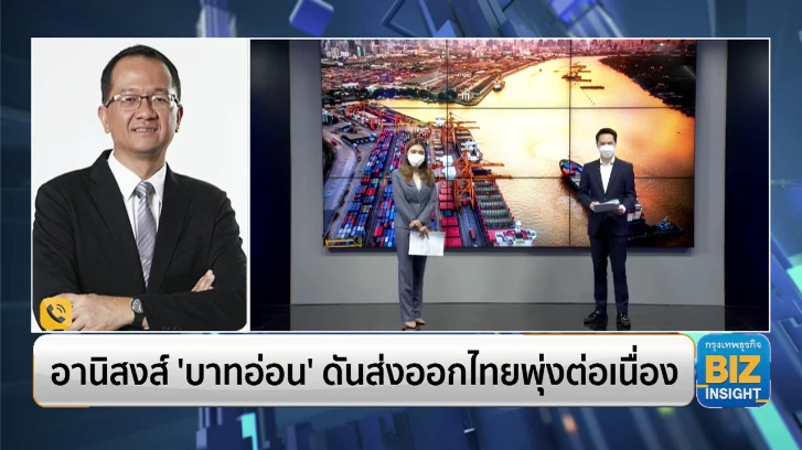อานิสงส์ 'บาทอ่อน' ดันส่งออกไทยพุ่งต่อเนื่อง
