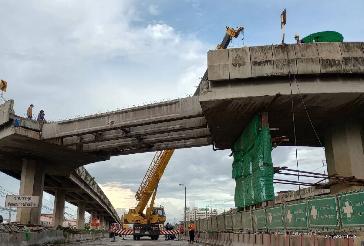 กรมทางหลวงเตรียมรื้อคานสะพานกลับรถพระราม 2