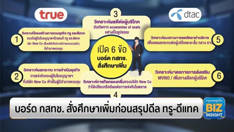 บอร์ด กสทช. สั่งศึกษาเพิ่มก่อนสรุปดีล ทรู-ดีแทค