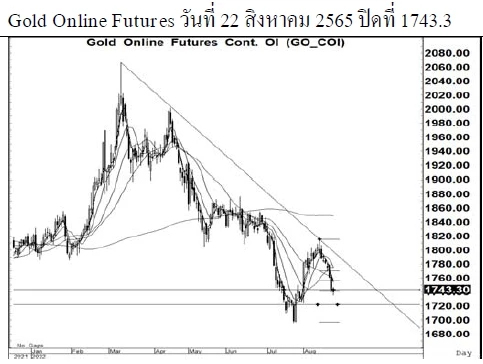 Daily Gold Futures (วันที่ 23 สิงหาคม 2565)