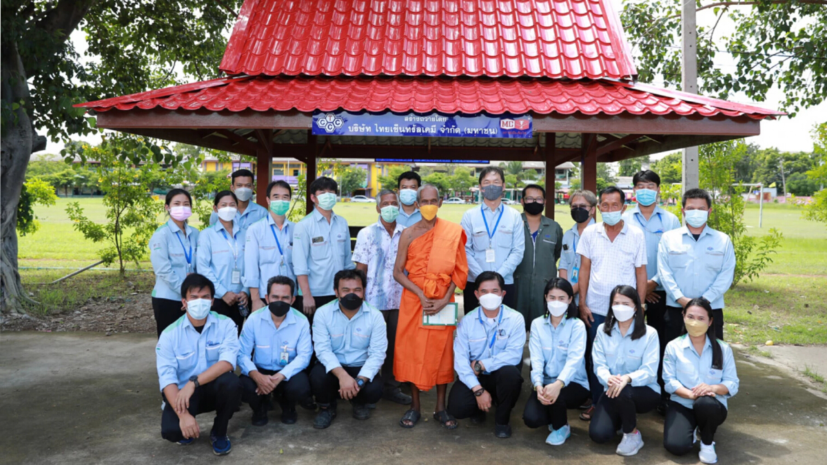 ไทยเซ็นทรัลเคมี นำทีมปรับปรุง ซ่อมแซม ศาลาพักเอนกประสงค์วัดเสด็จ