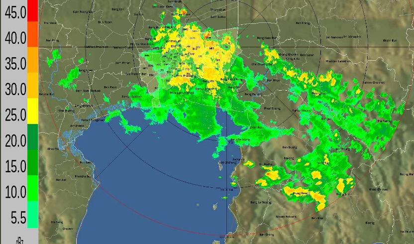 ฝนถล่ม กทม. เที่ยงนี้ พญาไทปริมาณฝนสูงสุด 83.5 มม.