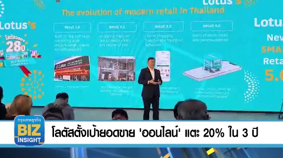 โลตัสตั้งเป้ายอดขาย ‘ออนไลน์’ แตะ 20% ใน 3 ปี