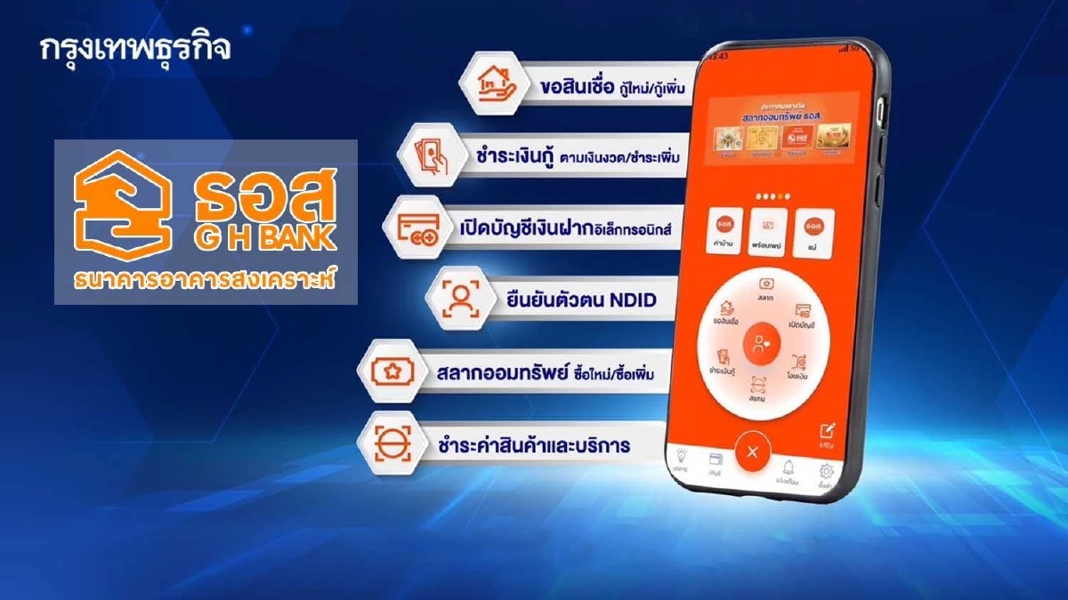 ธอส.ปรับแอปยกระดับบริการตอบโจทย์ลูกค้าทุกวัยเปิดดาวน์โหลด 26 ต.ค.นี้