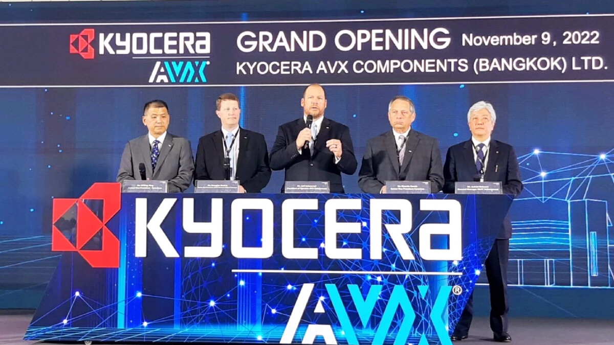 Kyocera AVX ทุ่มหมื่นล้าน เปิดตัวโรงงานผลิตตัวเก็บประจุเซรามิก - แทนทาลัมที่โคราช