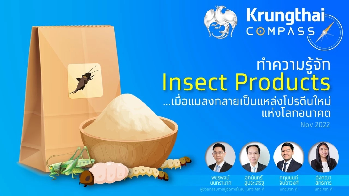 กรุงไทย ชี้เทรนด์ผลิตภัณฑ์จากแมลงพุ่งแรง คาดปี73 โตหมื่นล้าน
