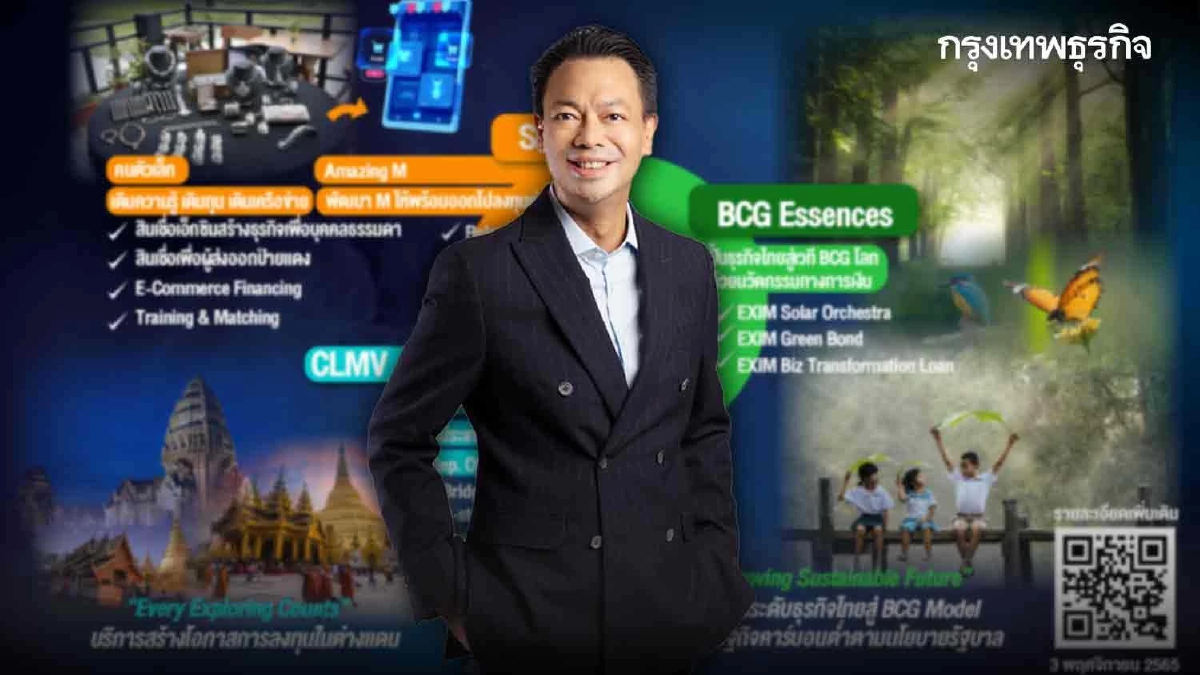 EXIM BANK ตั้งเป้าขยายสินเชื่อคงค้างเป็น 3 แสนล้านในปี 70