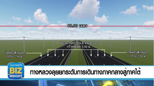 ทางหลวงลุยยกระดับการเดินทางภาคกลางสู่ภาคใต้ 