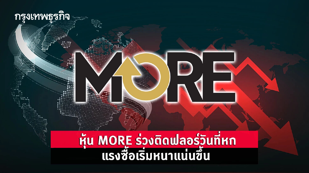 หุ้น MORE ร่วงติดฟลอร์วันที่หก แรงซื้อเริ่มหนาแน่นขึ้น