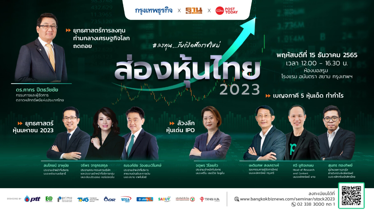 “ส่องหุ้นไทย 2023 : ลงทุน..รับเปิดศักราชใหม่”