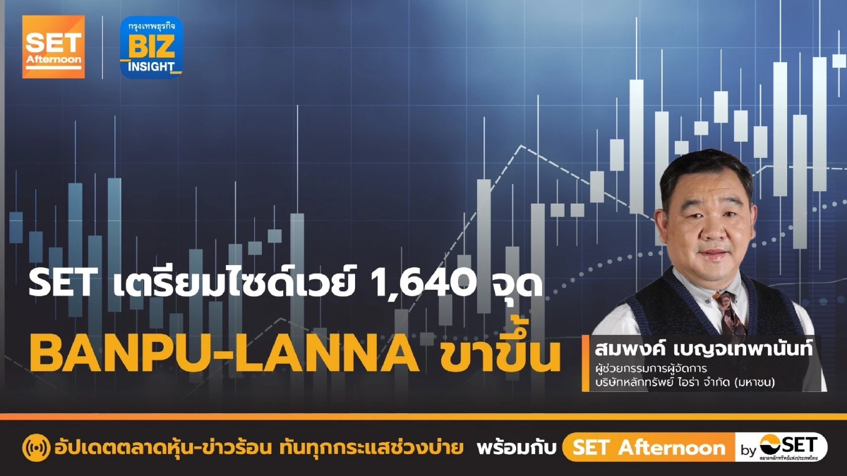 SET เตรียมไซด์เวย์ 1,640 จุด BANPU - LANNA ขาขึ้น l SET Afternoon l 9 ธ.ค. 65